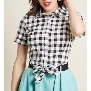 Plaid Vintage Blouse